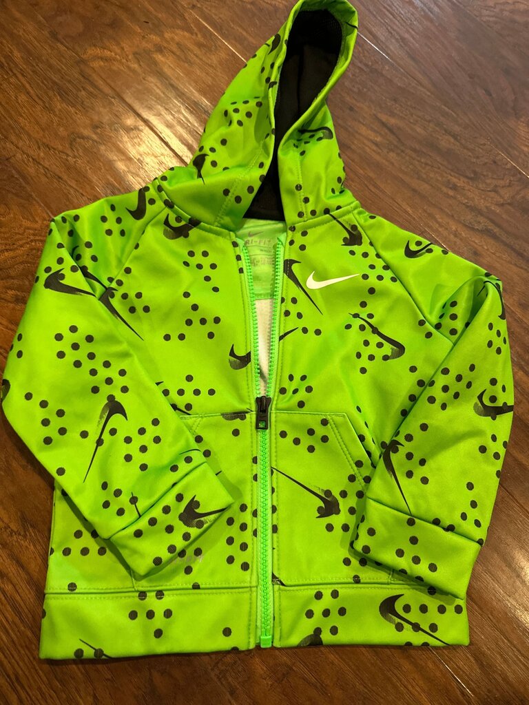 Nike Kids Green Hoodie with Dots