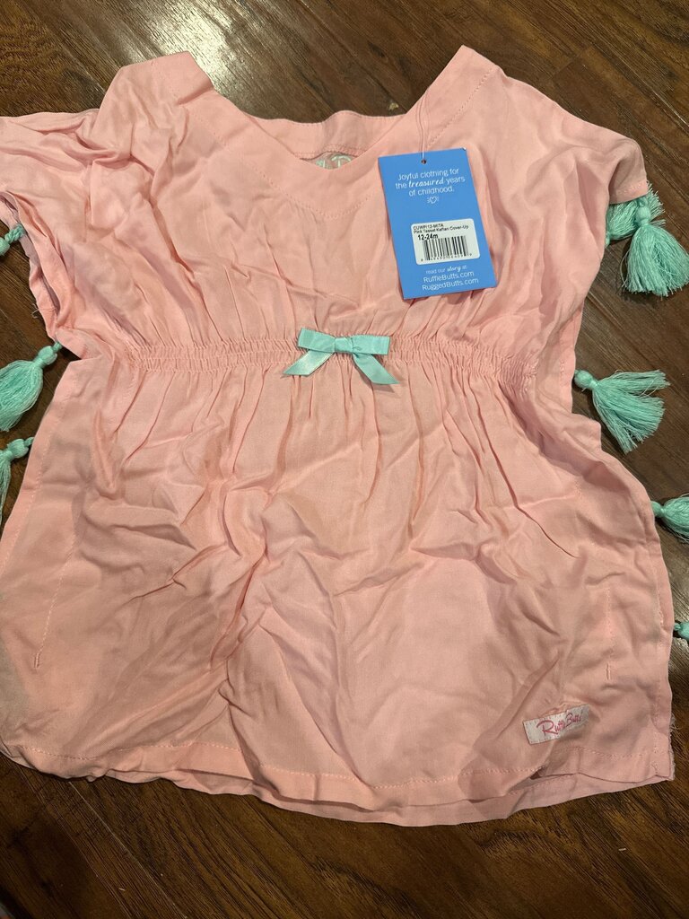 RuffleButts Girls' Pink Cover-Up