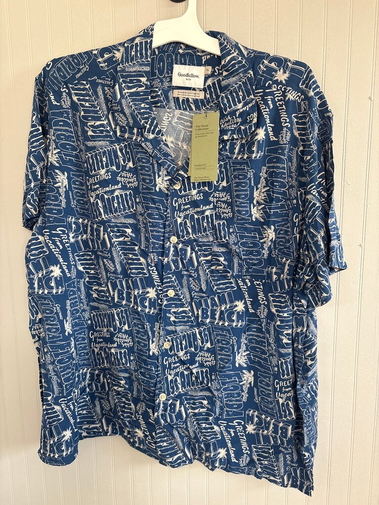 Goodfellow & Co. Blue Hawaiian Shirt