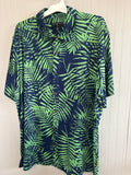 Margaretville Palm Print Button-Up Shirt