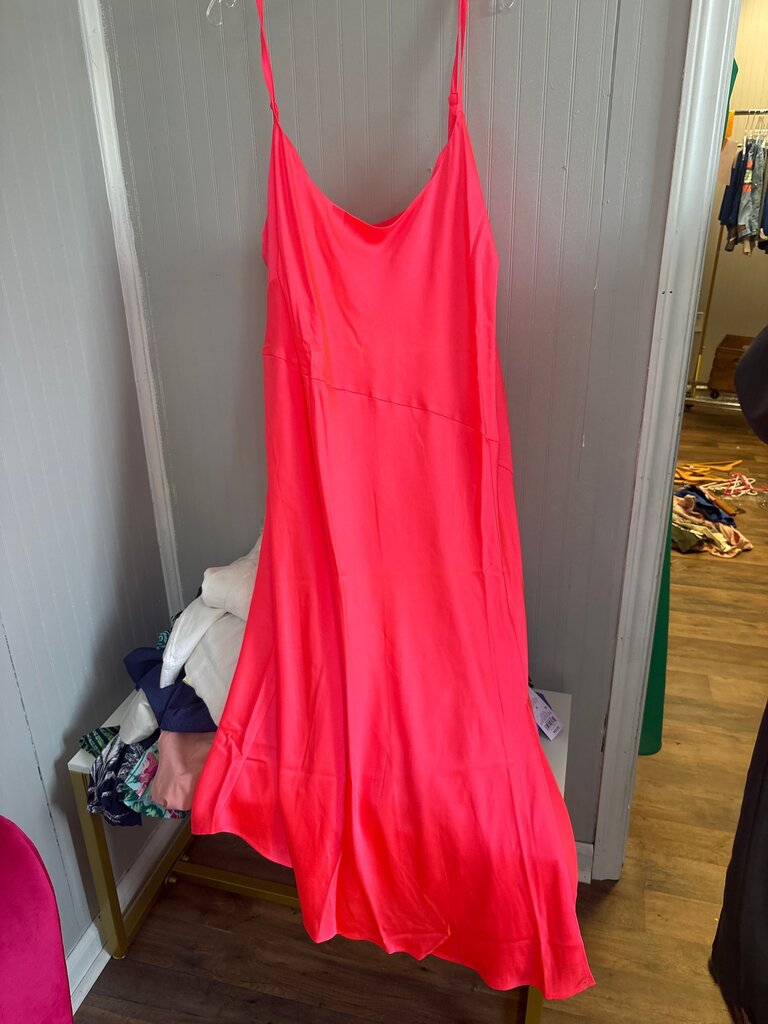 Bright Pink Spaghetti Strap Dress