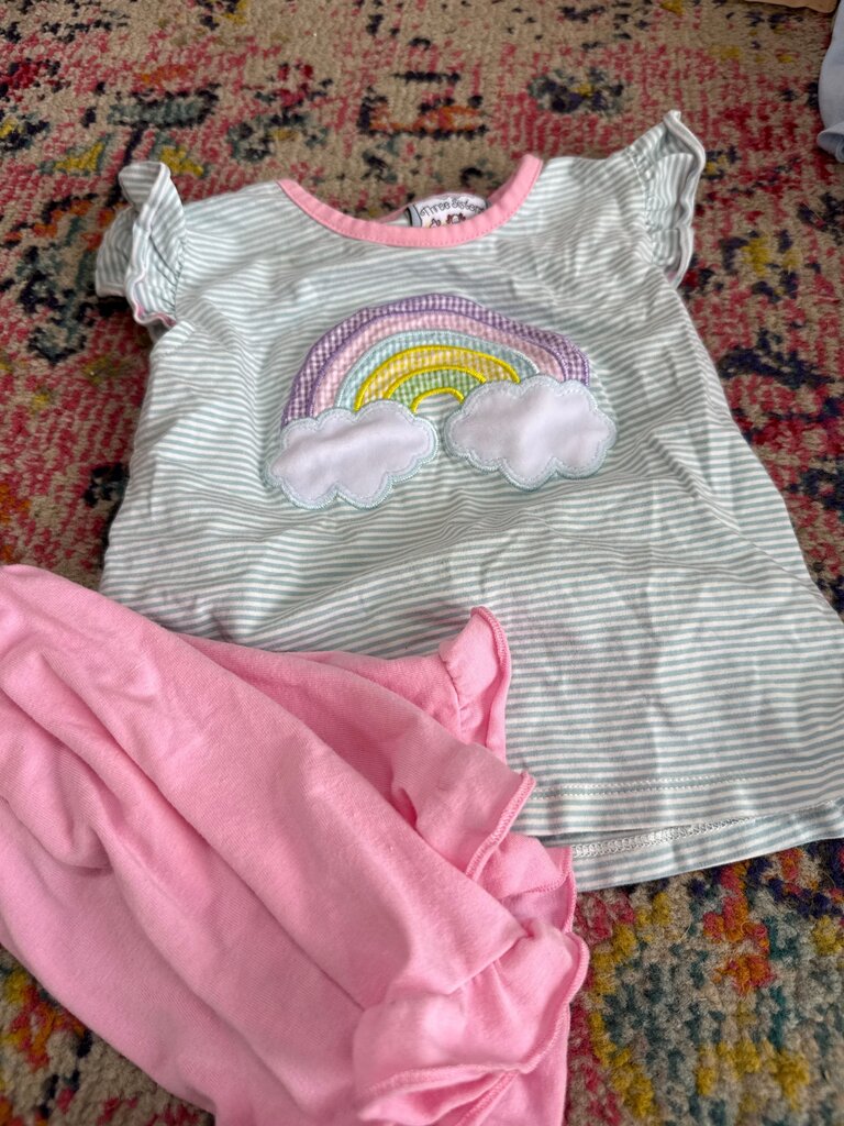 Striped Rainbow Baby Outfit