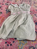 Girls' Light Green Embroidered Dress