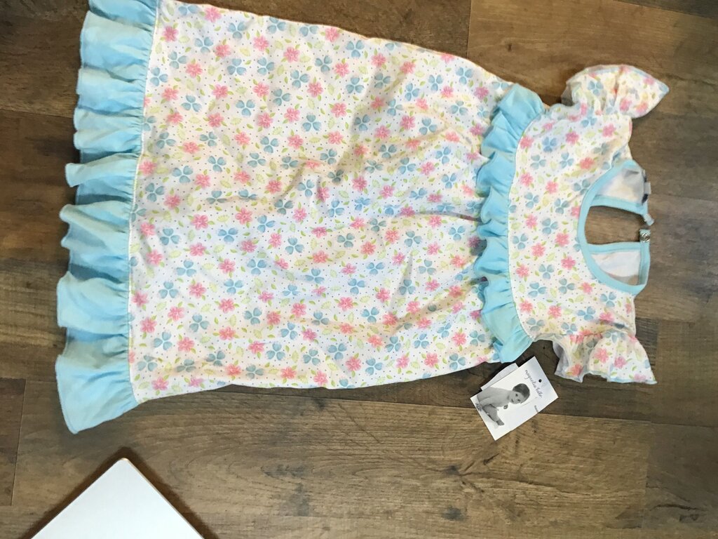 Floral Baby Dress with Ruffled Sleeves