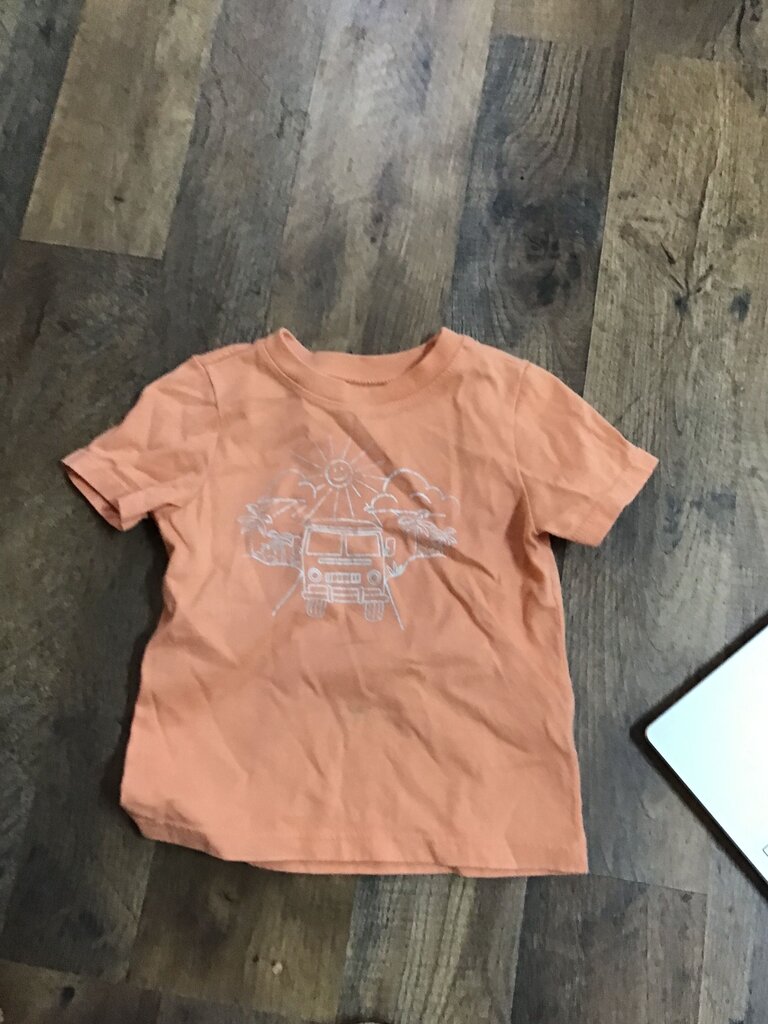 Kids Orange Graphic T-Shirt
