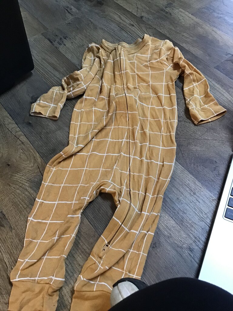 Mustard Yellow Checkered Baby Romper