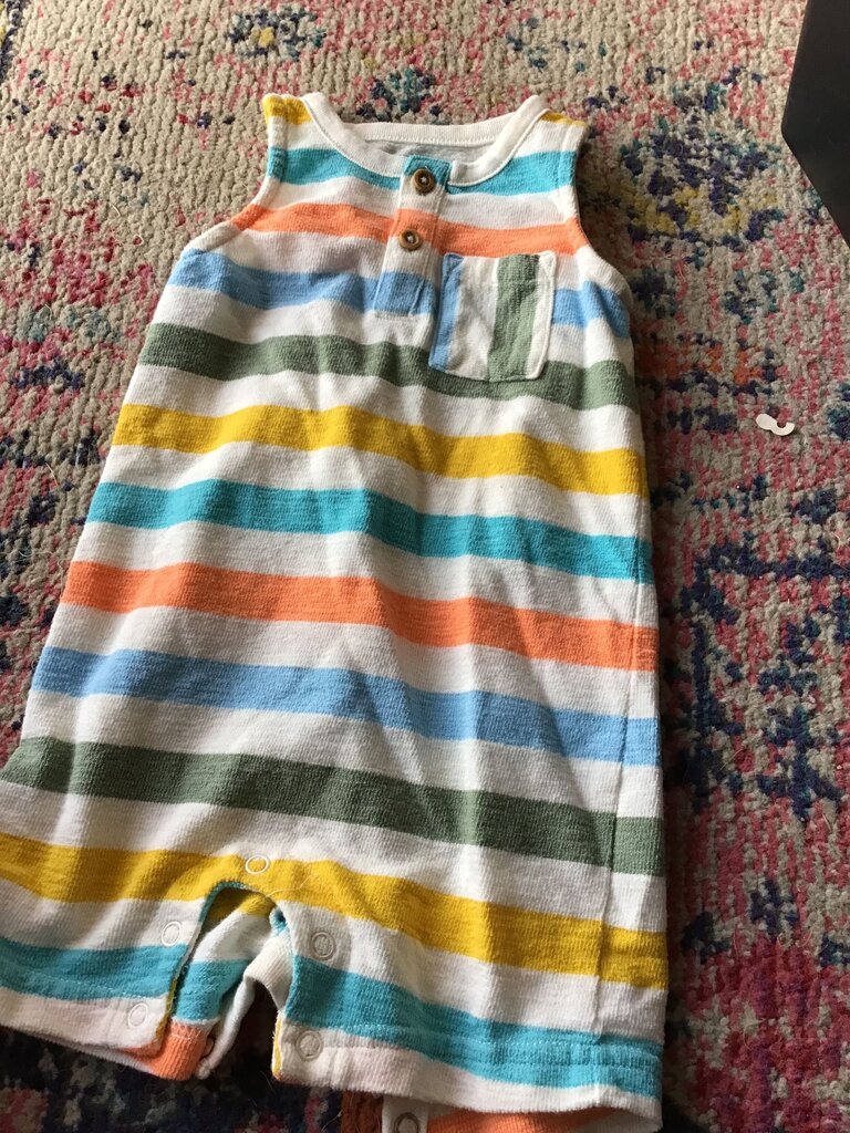 Striped Sleeveless Toddler Romper
