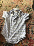 Striped Polo Bodysuit