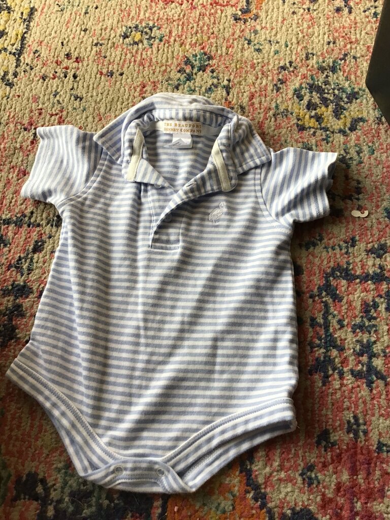 Striped Polo Bodysuit