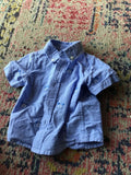 Blue Mickey Mouse Button-Up Shirt