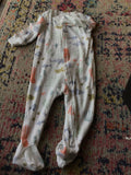 Baby Animals Patterned Footed Pajamas