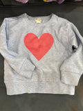 Crewcuts Gray Heart Sweatshirt