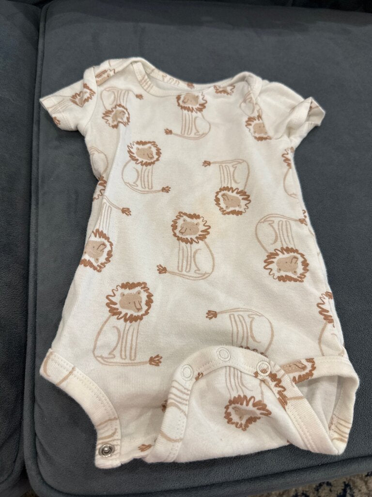 Lion Print Baby Onesie
