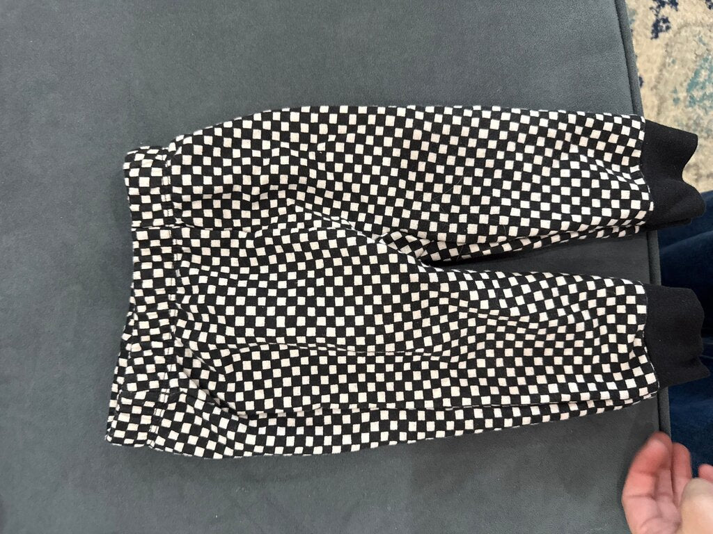 Black and White Checkerboard Jogger Pants