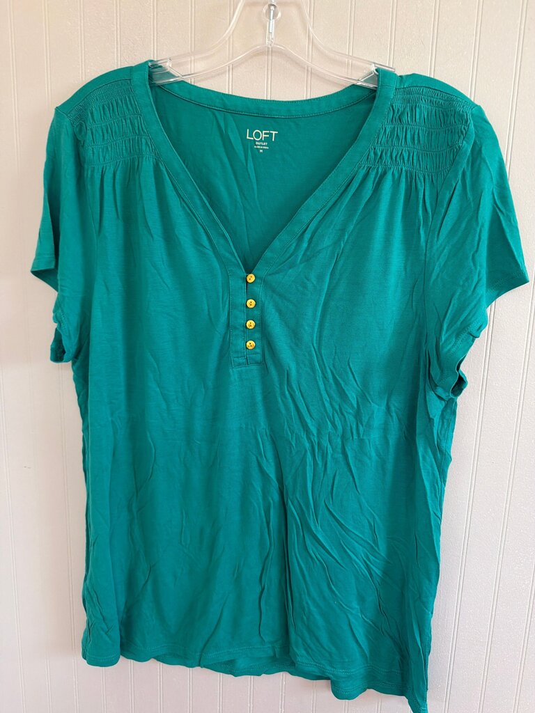 LOFT Outlet Teal V-Neck Top