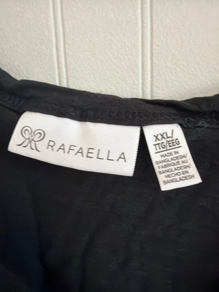 Rafaella Women's V-Neck Black Top