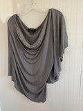 Ashley Stewart Draped Top with Rhinestone Detail