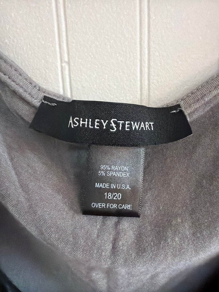 Ashley Stewart Draped Top with Rhinestone Detail