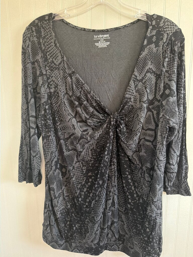 Lane Bryant Snakeskin Print Top