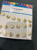 Gold Foil Garland 12 ft