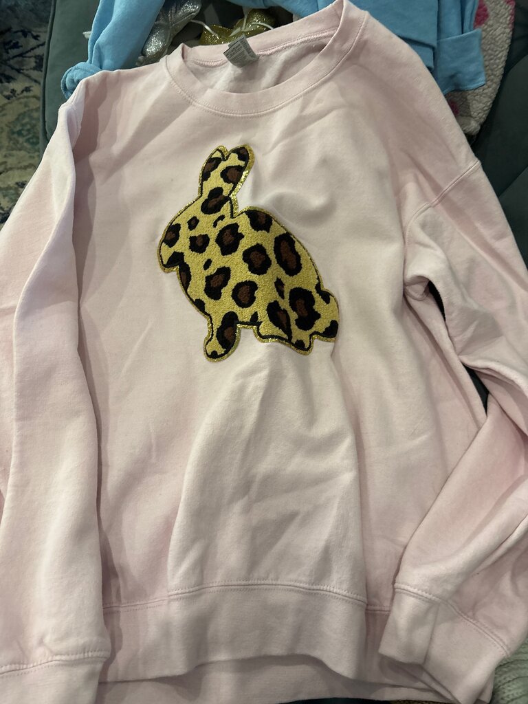 Pink Leopard Bunny Sweatshirt