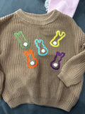 Colorful Bunny Pattern Sweater