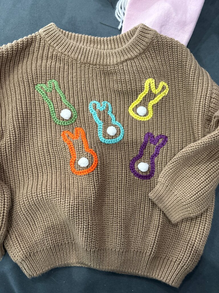Colorful Bunny Pattern Sweater