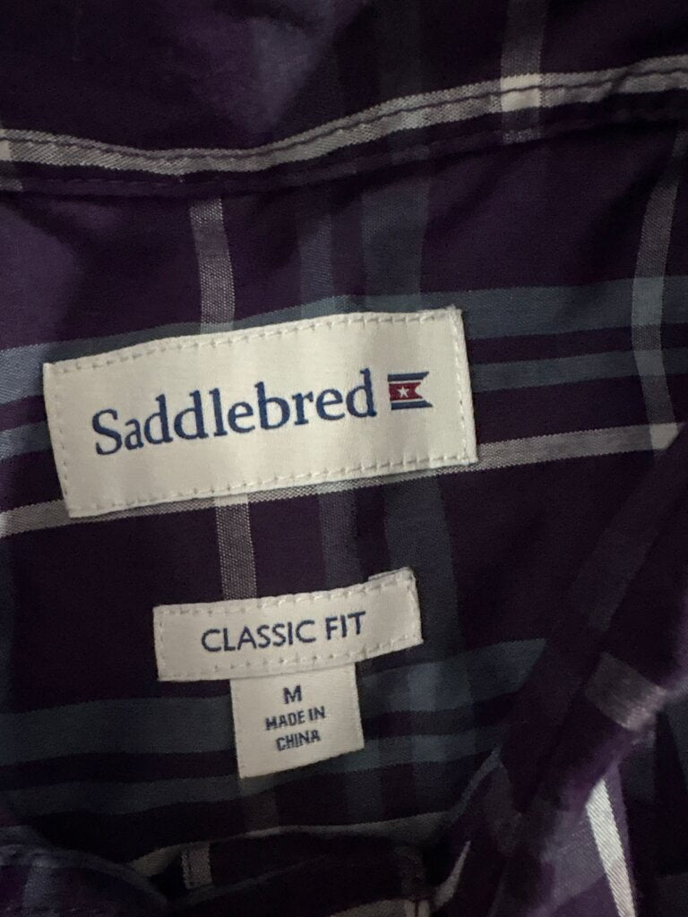 Saddlebred Classic Fit Purple Plaid Shirt