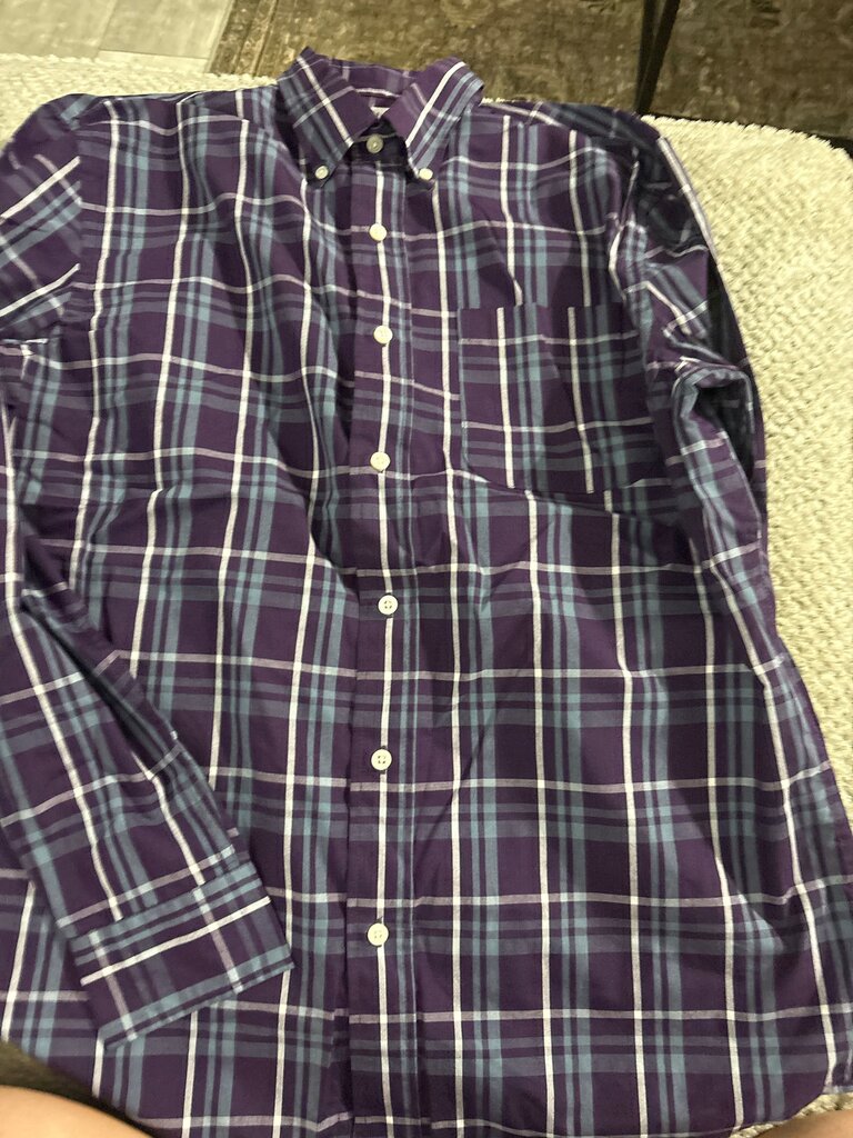 Saddlebred Classic Fit Purple Plaid Shirt