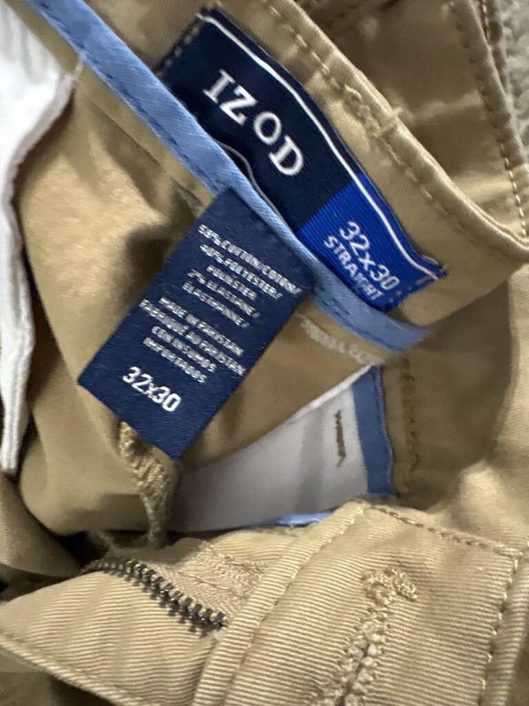 Izod Men's Straight Chino Pants 32x30