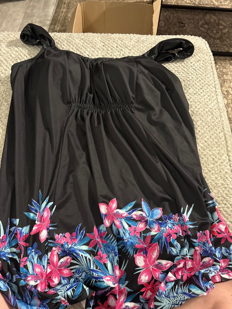 Swimwear Top with Floral Accents