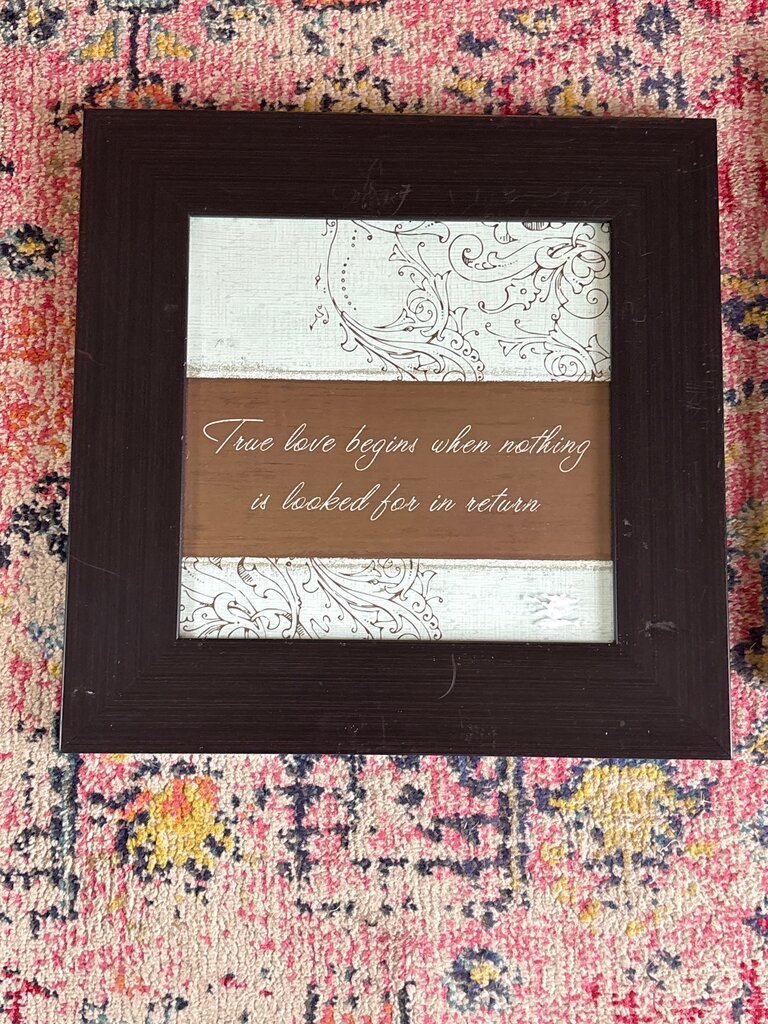 Framed Wall Art - True Love Begins
