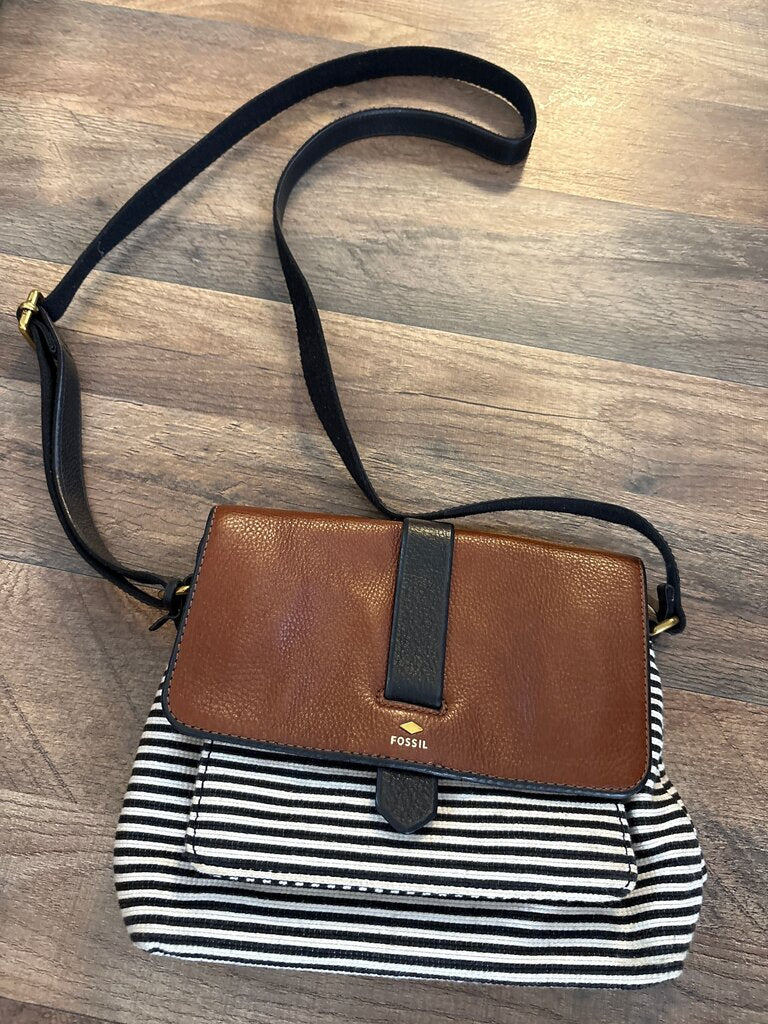 Fossil Striped Crossbody Bag