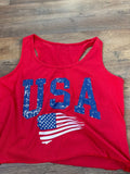 USA Flag Graphic Tank Top