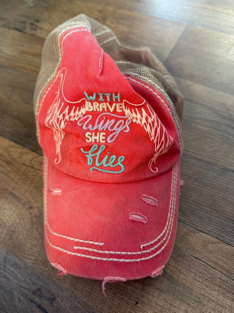 Wings She Flies Embroidered Cap