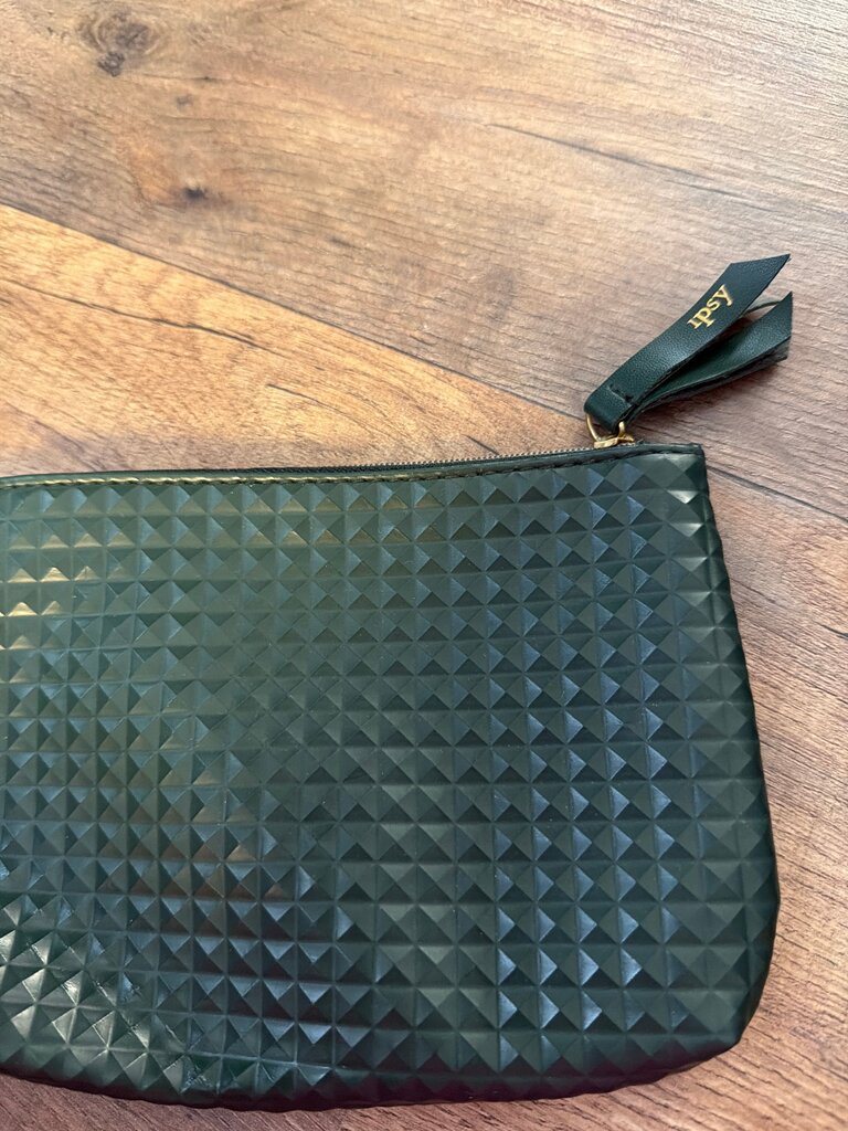 Ipsy Black Quilted Makeup Pouch
