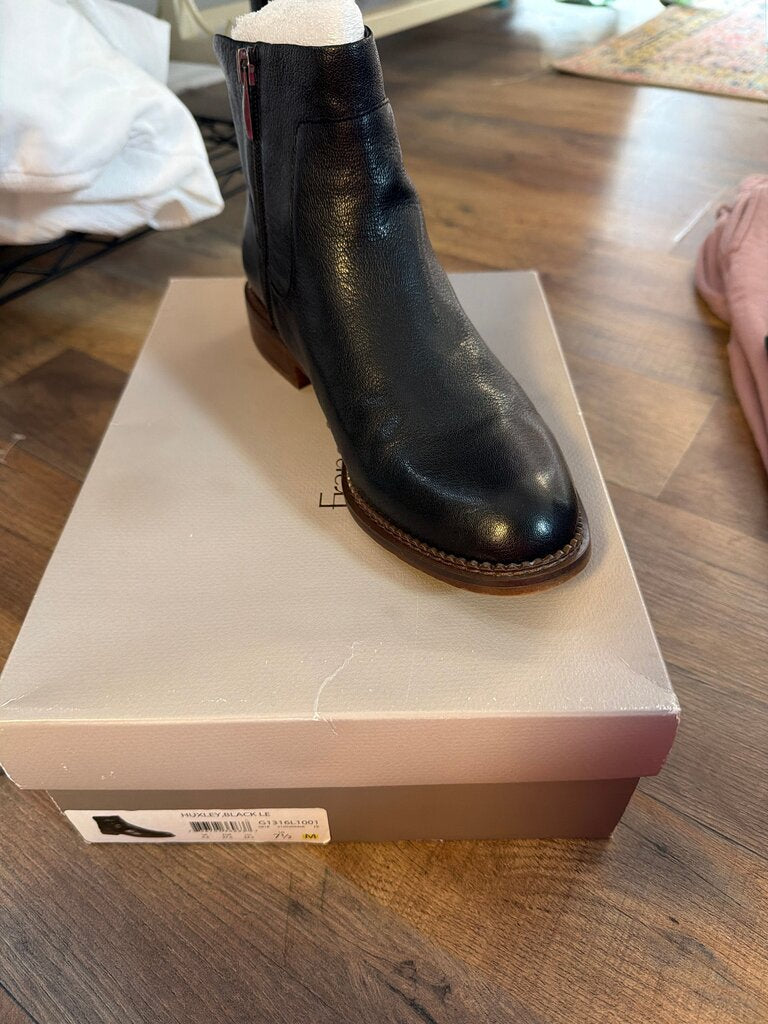 Huxley Black Leather Ankle Boot