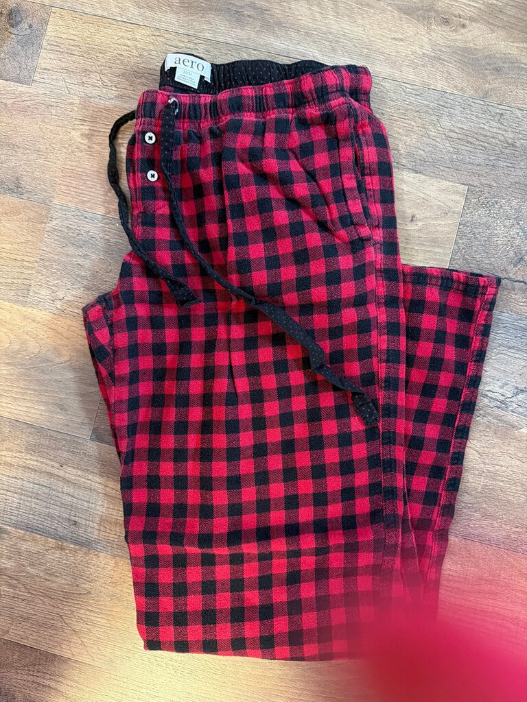 Aero Red and Black Plaid Sleep Pants