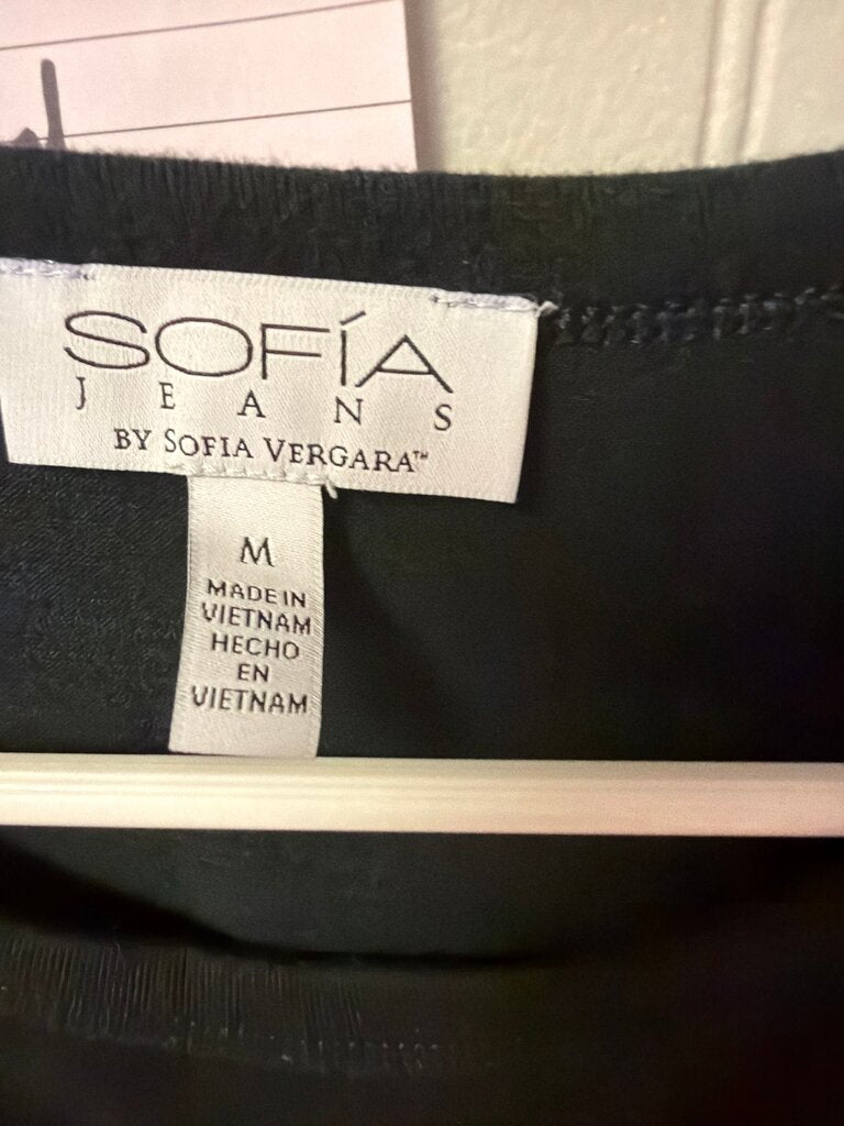 Sofia Jeans by Sofia Vergara Black T-Shirt