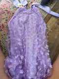 Purple Flower Embellished Dress
