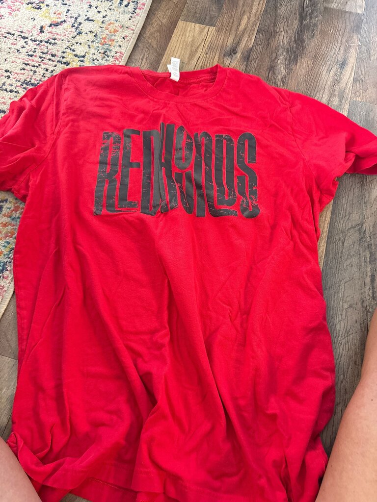 Red Graphic T-Shirt with Text