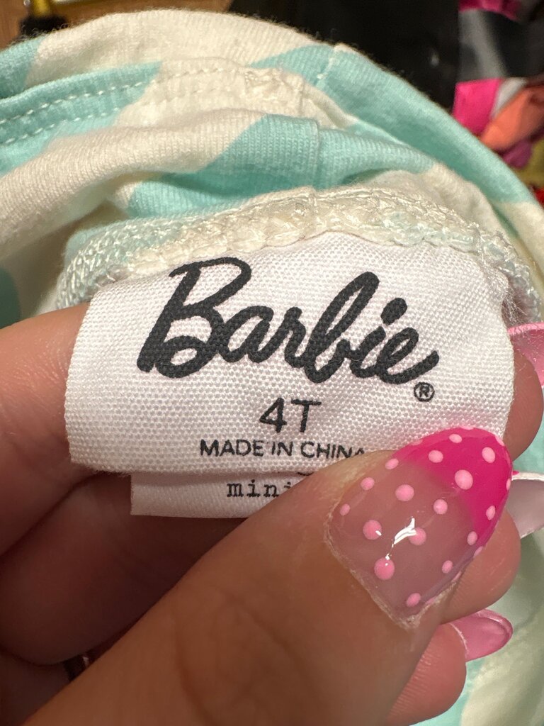 Barbie Girls' Light Blue Striped Shorts