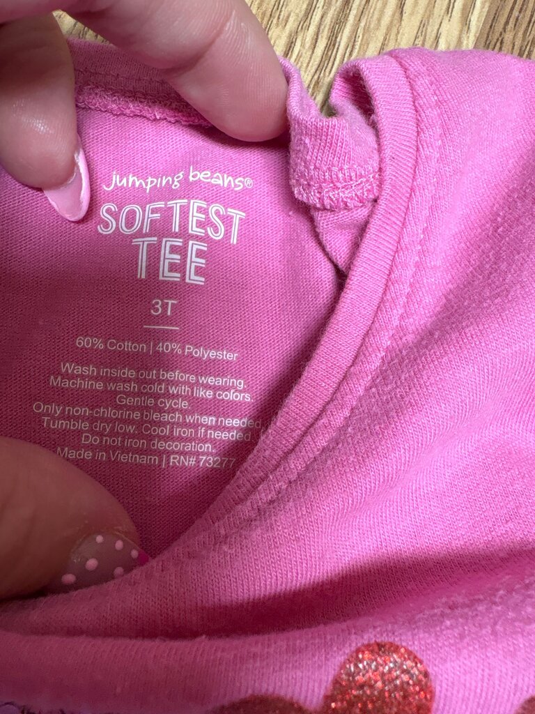 Jumping Beans Softest Tee Pink Unicorn