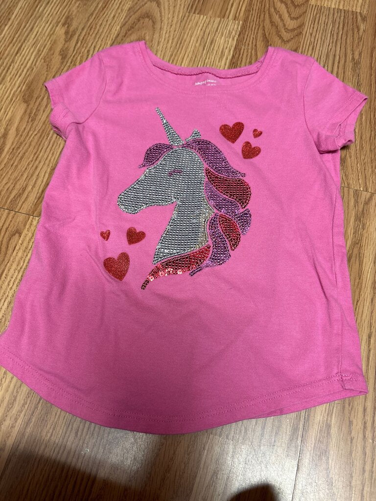 Jumping Beans Softest Tee Pink Unicorn