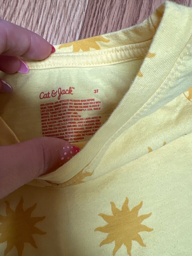 Cat & Jack Yellow Sun Graphic Tee