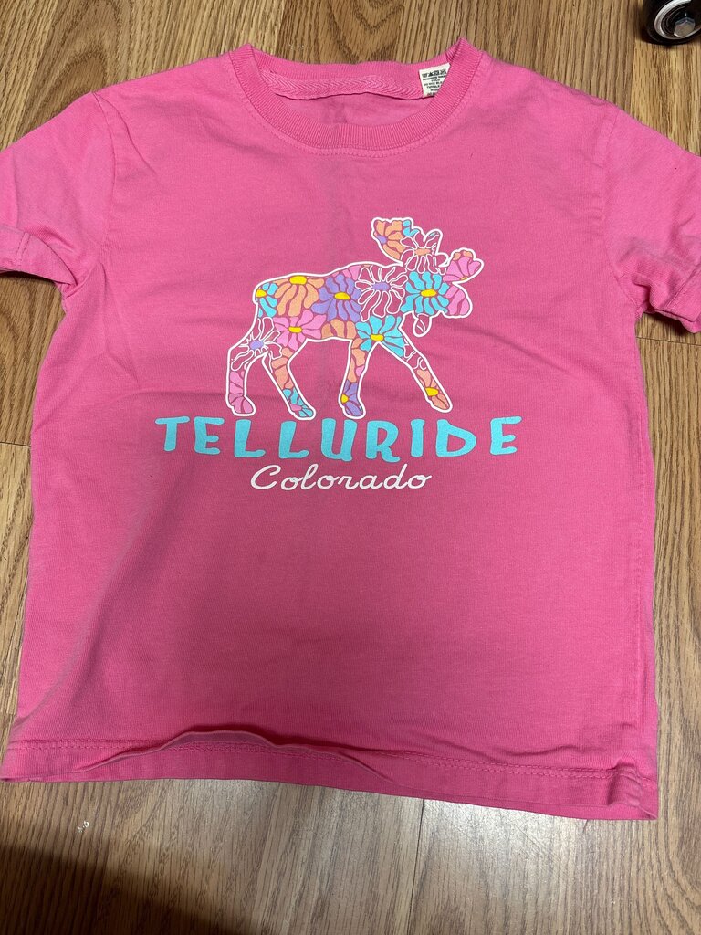 Pink Telluride Moose Graphic T-Shirt