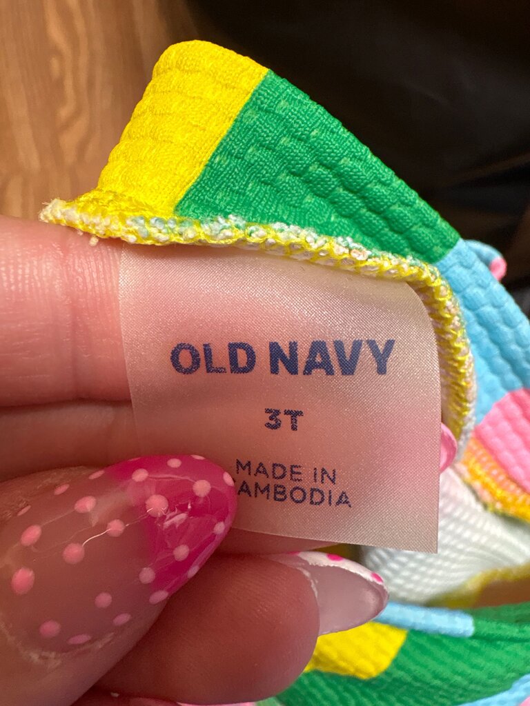 Old Navy Girls' 3T Colorful Striped Swimwear