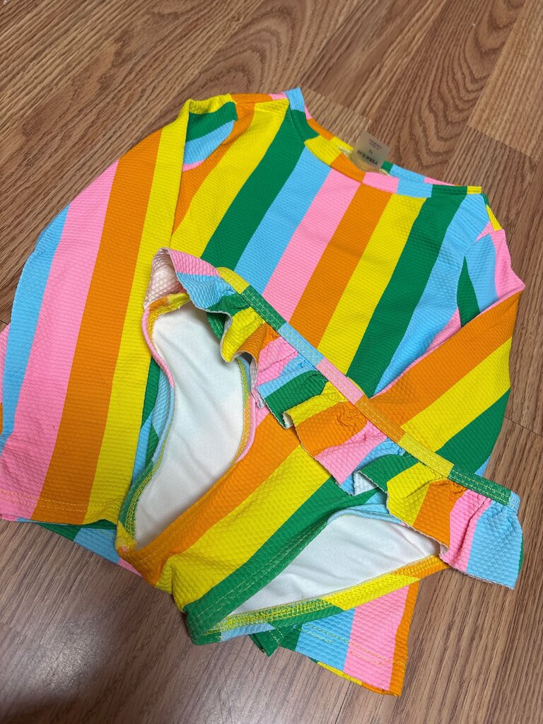 Old Navy Girls' 3T Colorful Striped Swimwear