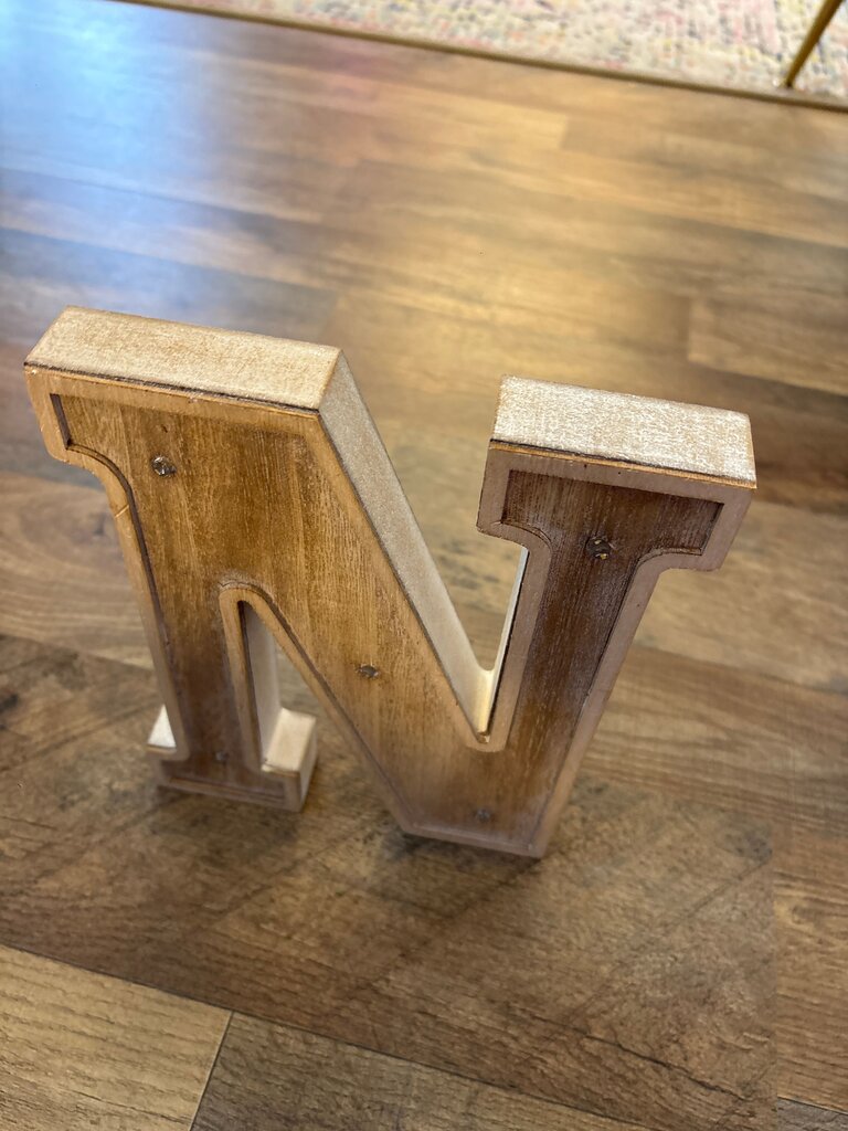 Decorative Wooden Letter N