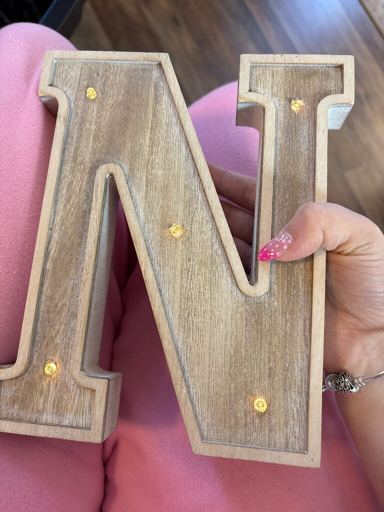 Decorative Wooden Letter N
